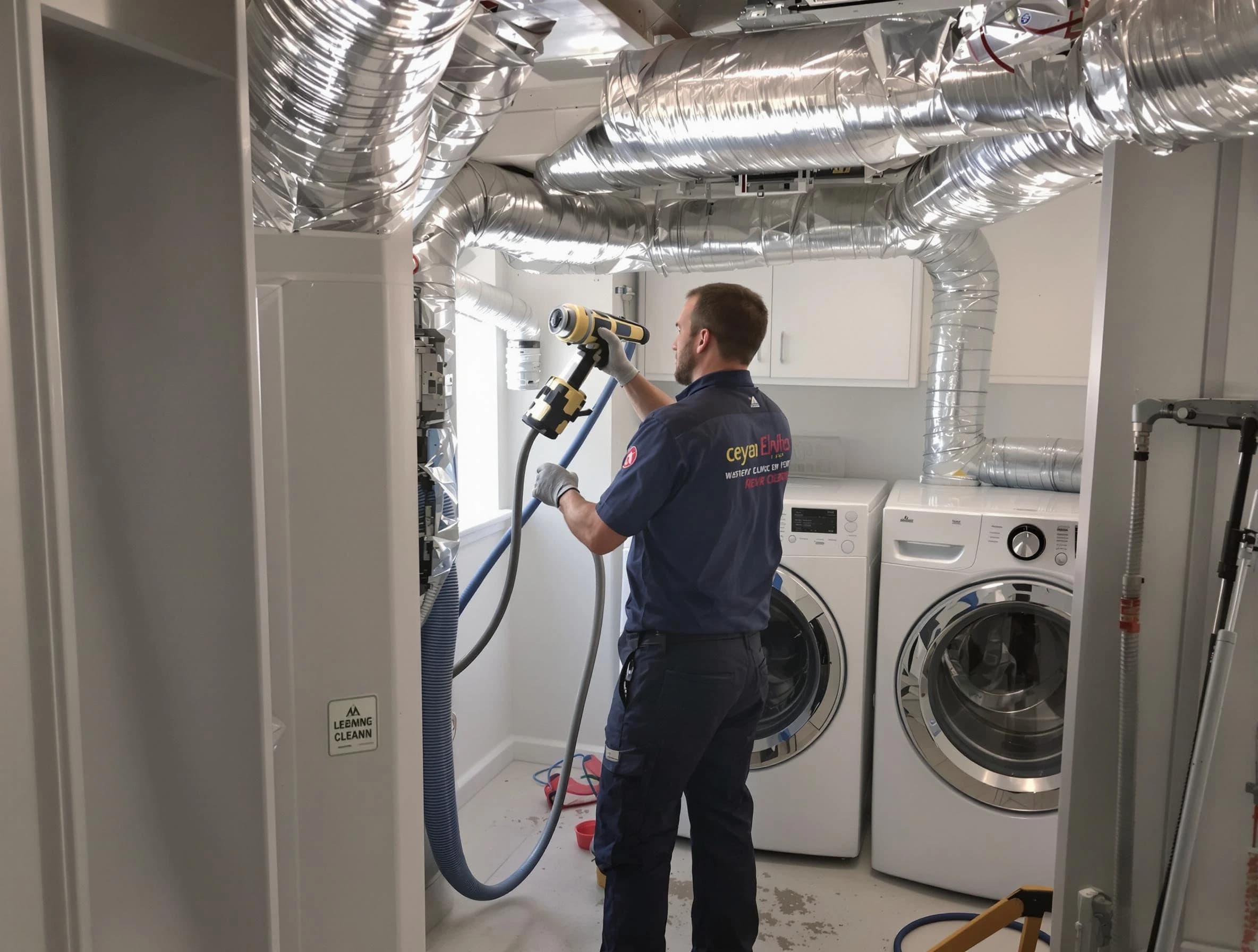 Mead Dryer Vent Cleaning specialist using advanced equipment for thorough duct cleaning in Mead