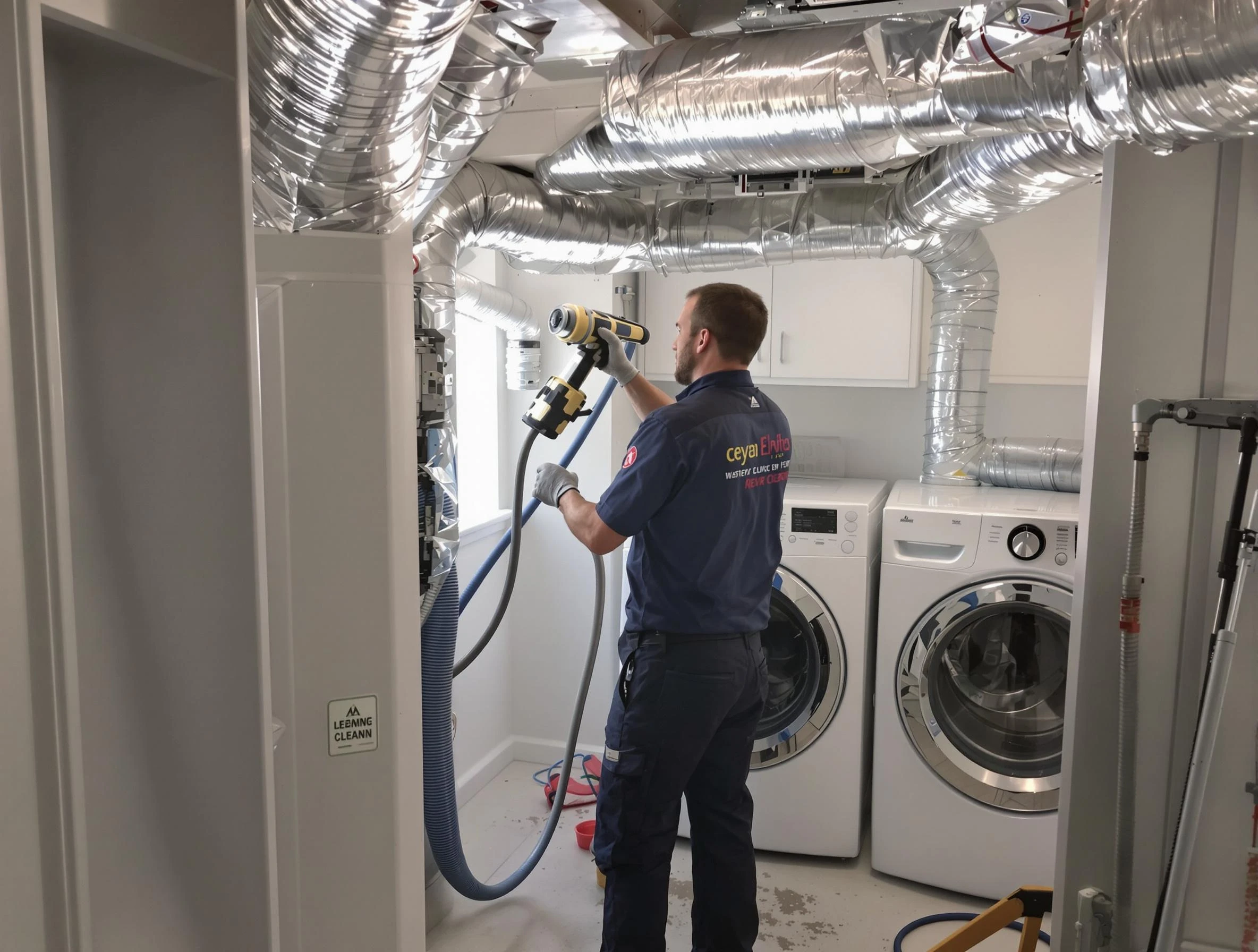 Mead Dryer Vent Cleaning specialist using advanced equipment for thorough duct cleaning in Mead