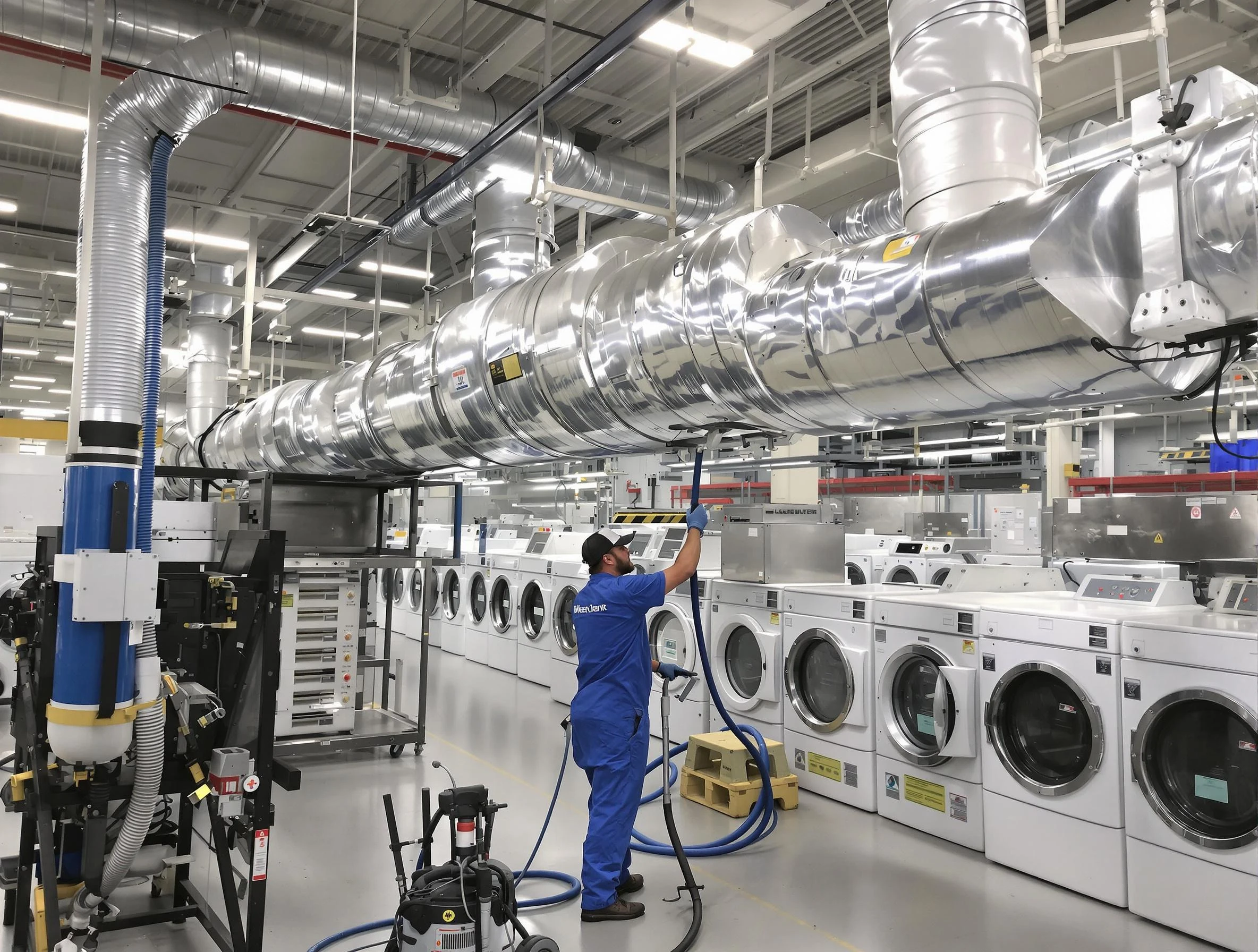 Mead Dryer Vent Cleaning team performing heavy-duty industrial dryer vent cleaning in Mead